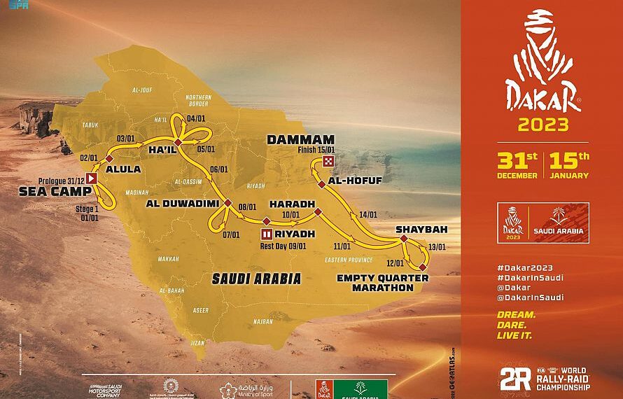 الكشف عن تفاصيل مسار النسخة الرابعة من رالى داكار السعودية 2023