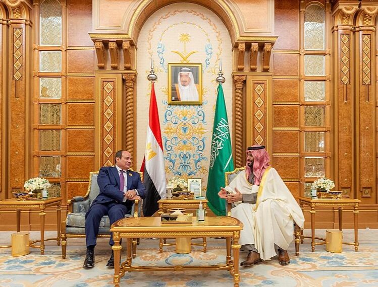 الرئيس السيسى يلتقى وولى العهد السعودى