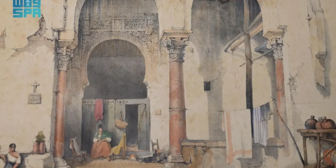 مكتبة الملك عبد العزيز العامة تكشف عن كتاب نادر صدر قبل 190 عامًا يتضمن 26 لوحة عن إسبانيا والأندلس