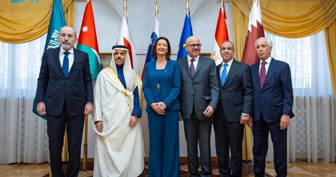 وزراء خارجية مصر والسعودية والأردن والبحرين وقطر يبحثون تطورات غزة ودعم حل الدولتين